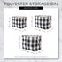 DII Small Polyester Container with Handles, Lattice Storage Bin, Storm Blue