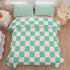 Sets 1 Tailor Shop Green Pink Plaid Comforter Twin Women Men Green Checkerboard Grid Bedding Boys Girls Modern Grass