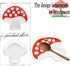Mushroom Spoon Rest for Stove Top, Cute Ceramic Spoon Holder for Kitchen Counter, Mushroom Kitchen Decor (Red)