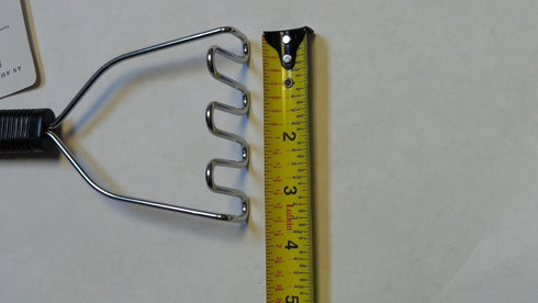 Stainless Steel Potato Masher & Ricer, 8 Inches Tall, Plastic Handle