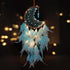 Dremisland Moon Dream Catcher - Handmade Feather Wall Hanging Ornament with Fairy Lights for Kids Bedroom Decor