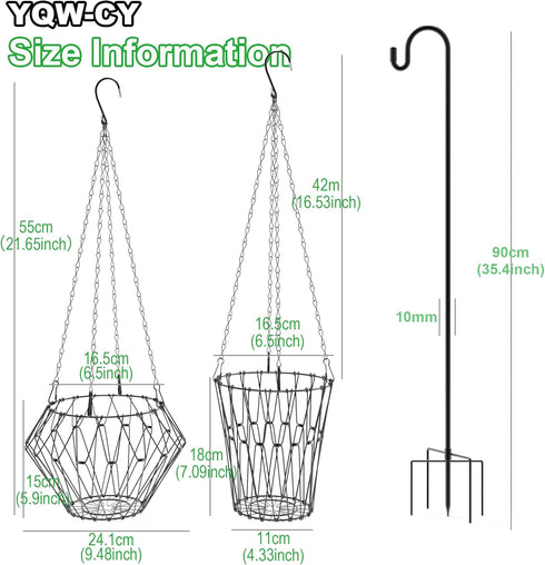 35.5lnch Hanging Chicken Feeder, Foldable Chicken Vegetable Fruits Feeder with Shepherds Hook, Poultry Feeding Holder