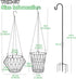 35.5lnch Hanging Chicken Feeder, Foldable Chicken Vegetable Fruits Feeder with Shepherds Hook, Poultry Feeding Holder