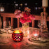 Uonlytech Glass Votive Candle Holder, Red Mosaic Tea Light Holders for Home, Vintage Glass Cup Ornament