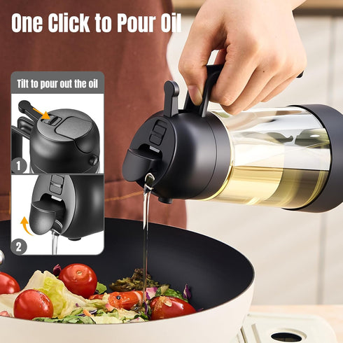 2 1 470ML/ 16OZ Baking(1PC PARACITY Oil Dipenser Bottle with Silicone Bottom, in Olive Oil Sprayer and Dispenser, Oil