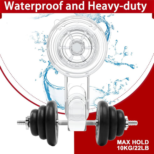 Clear Wreath-Hanger, 22 LB Strong Suction-Cup Hooks, 2 Pack Wreath-Door-Hanger for Halloween Christmas Decorations