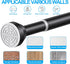 TEECK Adjustable Tension Shower Curtain Rod, 32-79 Inch, 1 Inch, Anti-Slip, Rust-Proof, No Drilling, Black