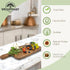 Solid Acacia Wood Cutting and Serving Board with Handle - Handmade, Joint Free, Size: 15" x 8" x 3/4”