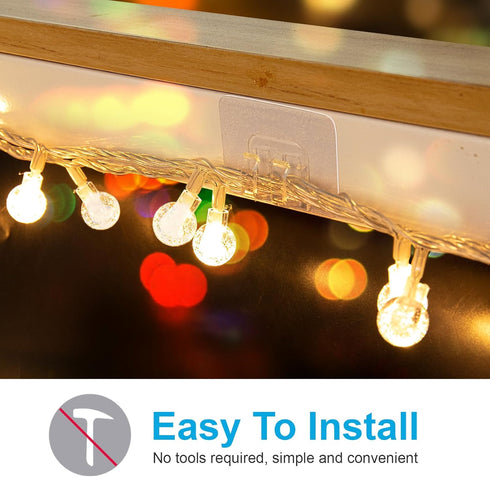 24 TidyHelper PCS Christmas Light Clips, Adhesive Hooks for Outdoor String Lights, Heavy Duty Cable Clips