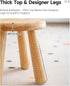 NKGIAG 10" (1 Pack) Small Solid Wood Stool, Round Wooden Step Stool for Kids & Adults, Sturdy Plant Stand, Low Sitting