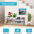 KEETDY 2-Tier Long Shoe Rack for Closet, Entryway Shoe Organizer for 18 Pairs, Metal Stackable Storage Shelf (Bronze)