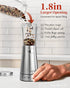Set Set 4.5 oz 1.8" Electric Salt and Pepper Grinder with Storage Base, Stainless Steel Rechargeable Salt and Pepper