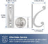 Adhesive Wall Hook for Towel/Coat, Extra Sticky 10LB Stainless Stick on Hanger for Bath or Shower, Matt Silver 4-Pack