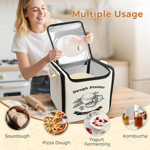 65-125 25-Timer Homelove Folding Bread Proofing Box - Fabric Dough Proofer with Temp Control & Options, Sourdough