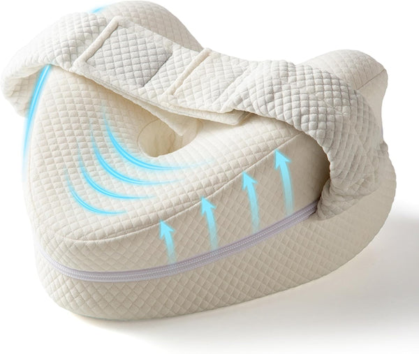 Knee Pillow for Side Sleepers, Hip Pain Relief Between Leg Pillow for Sciatica Support