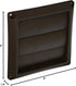 Lambro Industries 2677B Plastic Louvered Vent Hood; 4", Brown