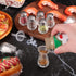 12 Pcs Mini Salt and Pepper Shakers Bulk, 0.5 oz Small Cube Glass Spice Shaker with Plastic Mini Funnels for Kitchen,
