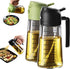 TrendPlain 16oz/470ml Glass Olive Oil Sprayer for Cooking 2 in 1 Olive