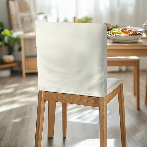 Set 6 20 19 Inch Ivory Cover for Chair Back Dining Chair Covers of Soft Chair Back Covers Stretchable High Back Chair