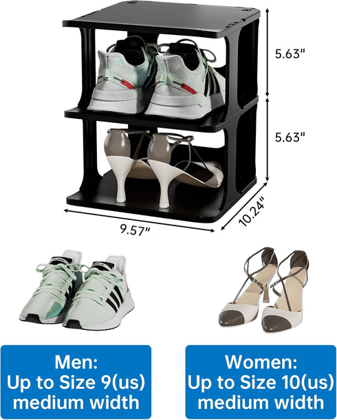 7-Tier Closet HAIXIN Vertical Narrow Tall Shoe Rack for Front Door Entrance, Sturdy Stackable Shoe Rack Organizer