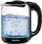 Chefman 1.7 Liter Electric Glass Tea Kettle, Fast Hot Water Boiler with One Touch Operation