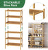 kiplant 3-Tier Closet, Small Shoe Rack, Bamboo Wood Shoe Rack for Entryway, Stackable | Foldable | Natural, Shoe