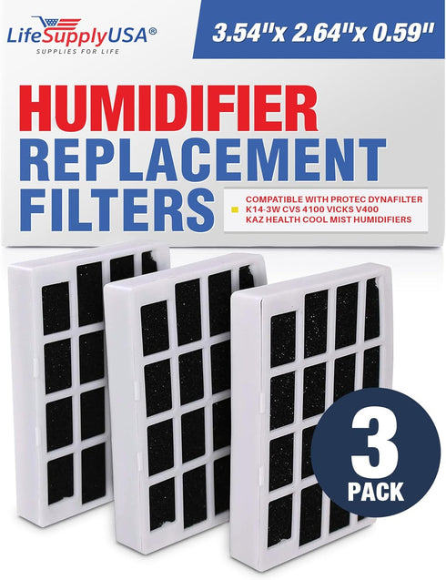LifeSupplyUSA Humidifier Filter Replacement, Air Cleaning Cartridge Compatible with Protec DynaFilter K14-3W CVS 4100