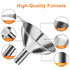 6 Pcs Stainless Steel Mini Funnels for Kitchen Use, Large Tiny Small Funnel Set of 3, Metal Cooking Powder Food Grade