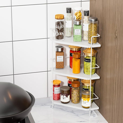3-Tier Countertop Counter, BOIVSHI Bathroom Organizer, Bathroom Organizers and Storage for Bathroom, Kitchen Corner