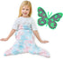 Viviland Kids Mermaid Tail Blanket, Glow in The Dark Flannel Mermaid Blanket Gifts for Girls, Luminous Star Tie Dye