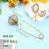 40 Yinder Pcs Loose Leaf Tea Infuser Stainless Steel Mesh Snap Tea Ball Strainers with Handle Metal (Gold)