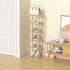 6-Tier Closet Bamboo Shoe Rack - Vertical Shoe Rack for Small Spaces, Tall Narrow Shoe Rack Organizer for Entryway