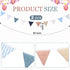 VitalCozy 17 2 8.5 ft Pennant Banner Flags, Pcs Nursery Garland Triangle Bunting Flag Double Side Baby Banner for Boho