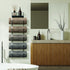 5 Sorbus Bathroom Towel Holder - Tier Metal Towel Rack with Wood Shelf for Rolled Bath Towels, Washcloths, Linens, Hand