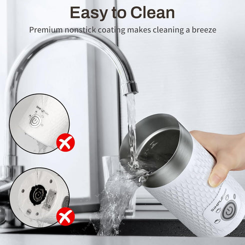 SIMPLETASTE Milk Frother, 4-in-1 Electric Milk Steamer, Automatic Foam Maker and Milk Warmer for Latte, Cappuccinos