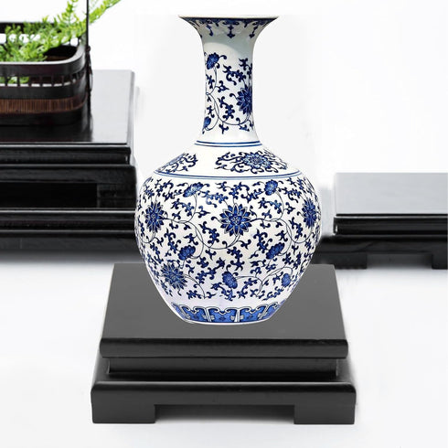 MDEOOSKY 13cm 9.5cm 4.3cm Wooden Display Stand - Rectangle Wood Display Base with Risers - Vase Riser, Teapot, Aquarium