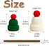 Bonviv 30 Set Pcs Mini Christmas Hats and Scarf Small Santa Hats for Crafts, Mini Santa Hats for Dolls, Mini Snowman