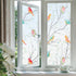 Coavas Window Privacy Film - Decorative Bird Stained Glass Window Film for Bathroom, Frosted Glass Cling - 17.5" x 78.7"