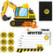 30 Sets Construction Excavator Birthday Party Invitations Cards with Envelopes Stickers Construction