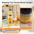 9 oz Neodaco Glass Honey Dispenser No-drip with Handle Maple Syrup Container Honey Jar for Coffee, Pancakes & Waffles