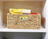 Large Wicker Basket, Water Hyacinth Wicker Storage Basket for Organizing, Rectangular Basket with Handles