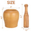 Handmade Acacia Wood Mortar and Pestle - Ideal for Spices, Herbs, Garlic, and Kitchen Essentials