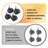 Trash Can Mobile Attachable Wheels, Replacement for 8 to 23 Gallon iTouchless Trash Cans, 4 Pcs