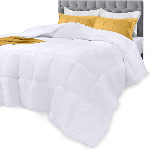 Utopia Bedding Down Alternative Comforter (Twin, White) - Plush Siliconized Fiberfill Duvet Insert