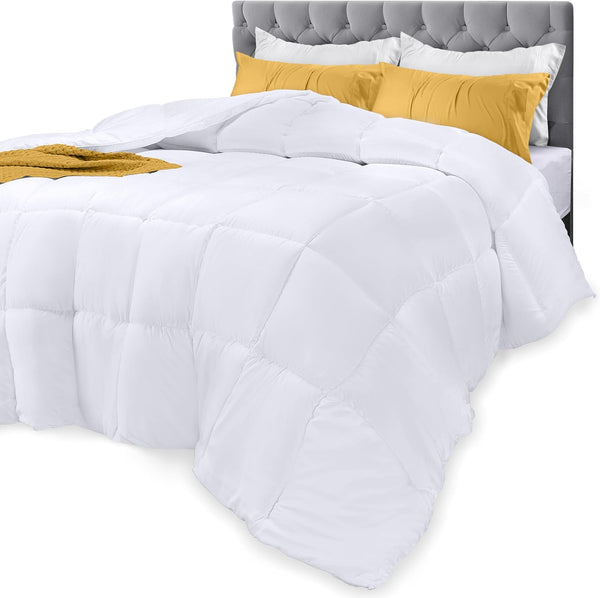 Utopia Bedding Down Alternative Comforter (Twin, White) - Plush Siliconized Fiberfill Duvet Insert