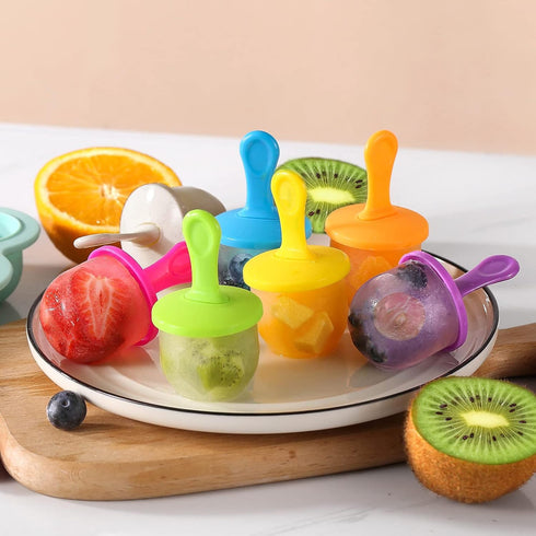 Silicone Popsicle Molds: Ice Pop Molds Storage Container for Homemade Food, Kids Ice Cream DIY Molds - BPA Free