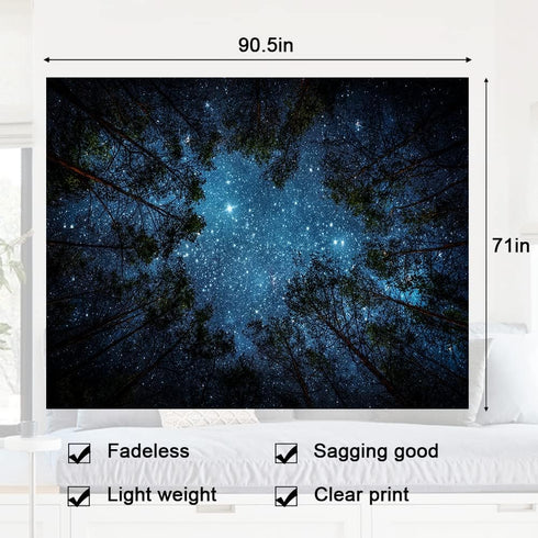 Llamazing Forest Tapestry, Home Decor Landscape Tapestry for Living Room Bedroom Decoration, Magic Tapestry Curtain