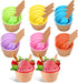RICHSC-PAN 20 Pack Ice Cream Bowls, Cartoon Candy Color Ice Sundae Cups