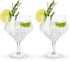 Viski Raye Angled Stemmed Gin and Tonic Glasses, Set of 2, Premium Crystal Clear Cocktail Gin Glasses for Gin Lovers