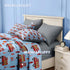 5 Set Nesker Pcs Comforter Twin Size, Red Fire Engine Bedding for Kids Teen, Fire-Fighting Trucks Vehicle Bed Sheet